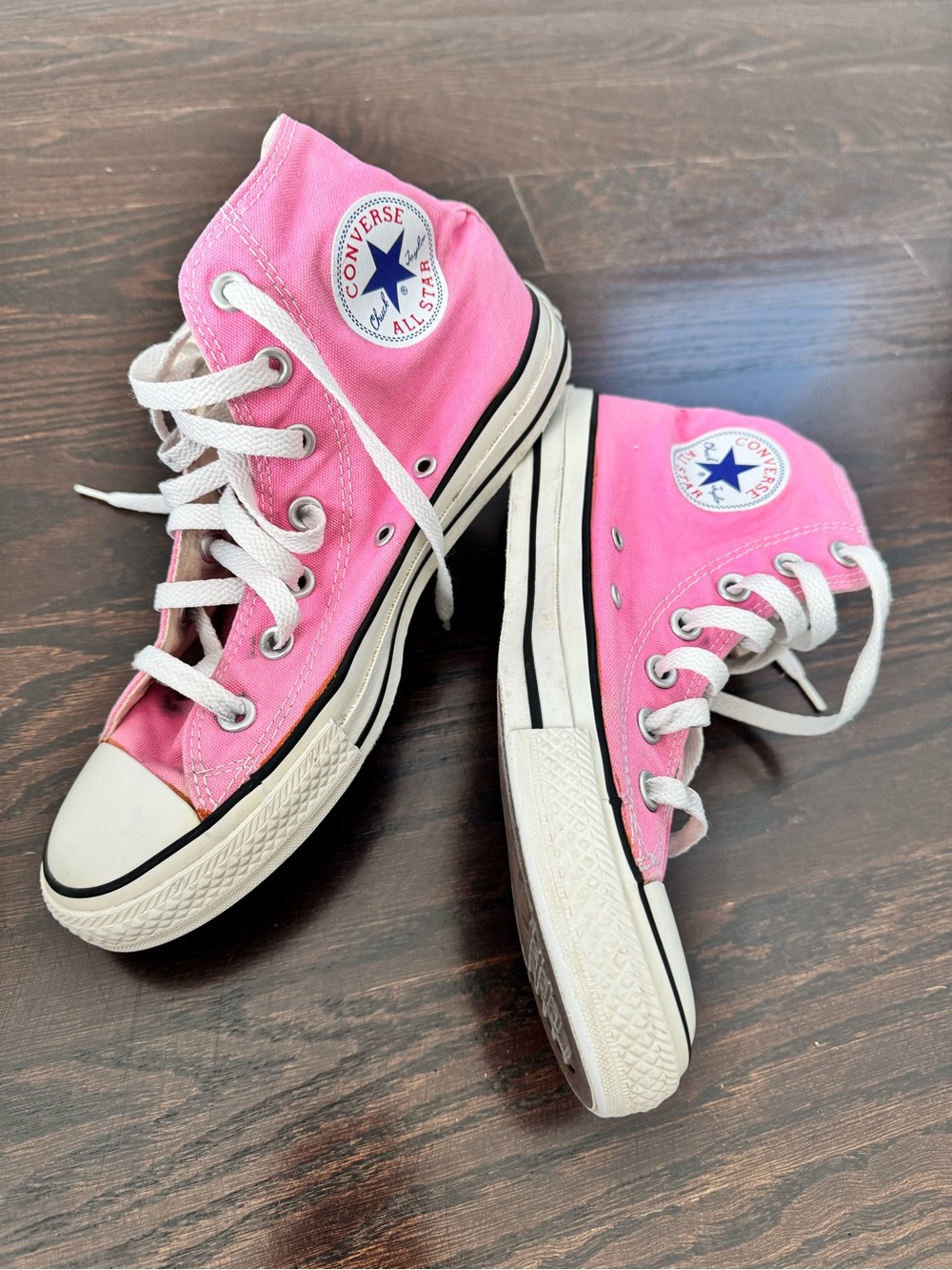 Converse Pink High Top Chuck Taylor All Star, Women’s size 8